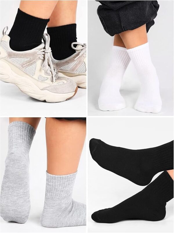 Tarpop Mens Socks Moisture Wicking Casual Sports Ankle Socks for Adult Men and Women - Image 2